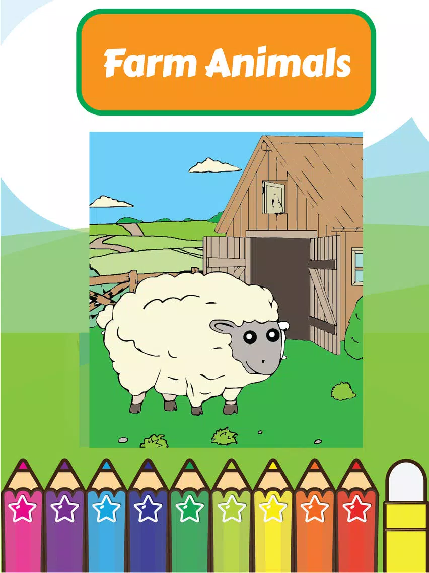 Coloring My Cute Farm Animals for Preschool boy and girl iPad Screenshots