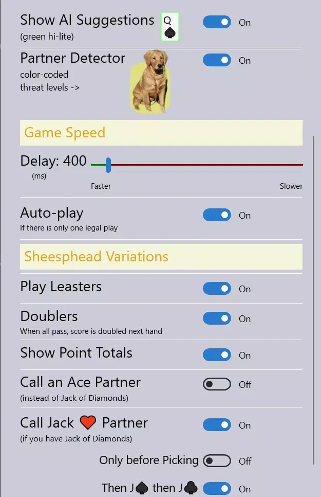 K9 Sheepshead (Schafkopf) Screenshots
