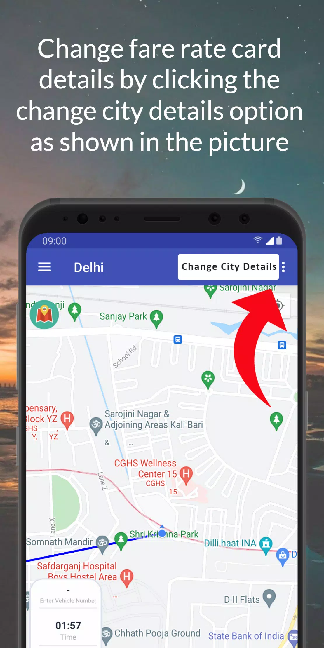 Auto Rickshaw Fare Calculator Screenshots