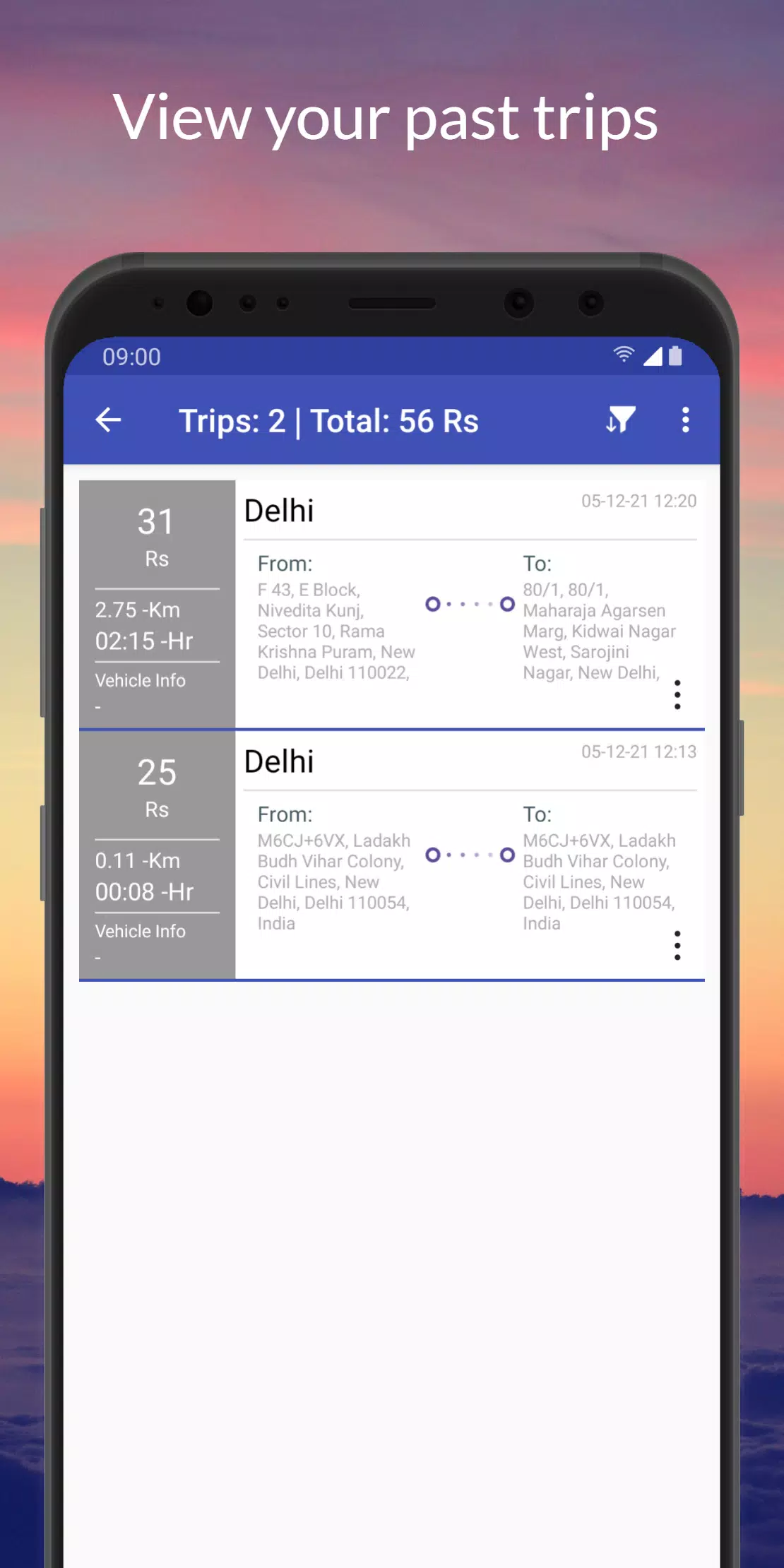 Auto Rickshaw Fare Calculator Screenshots
