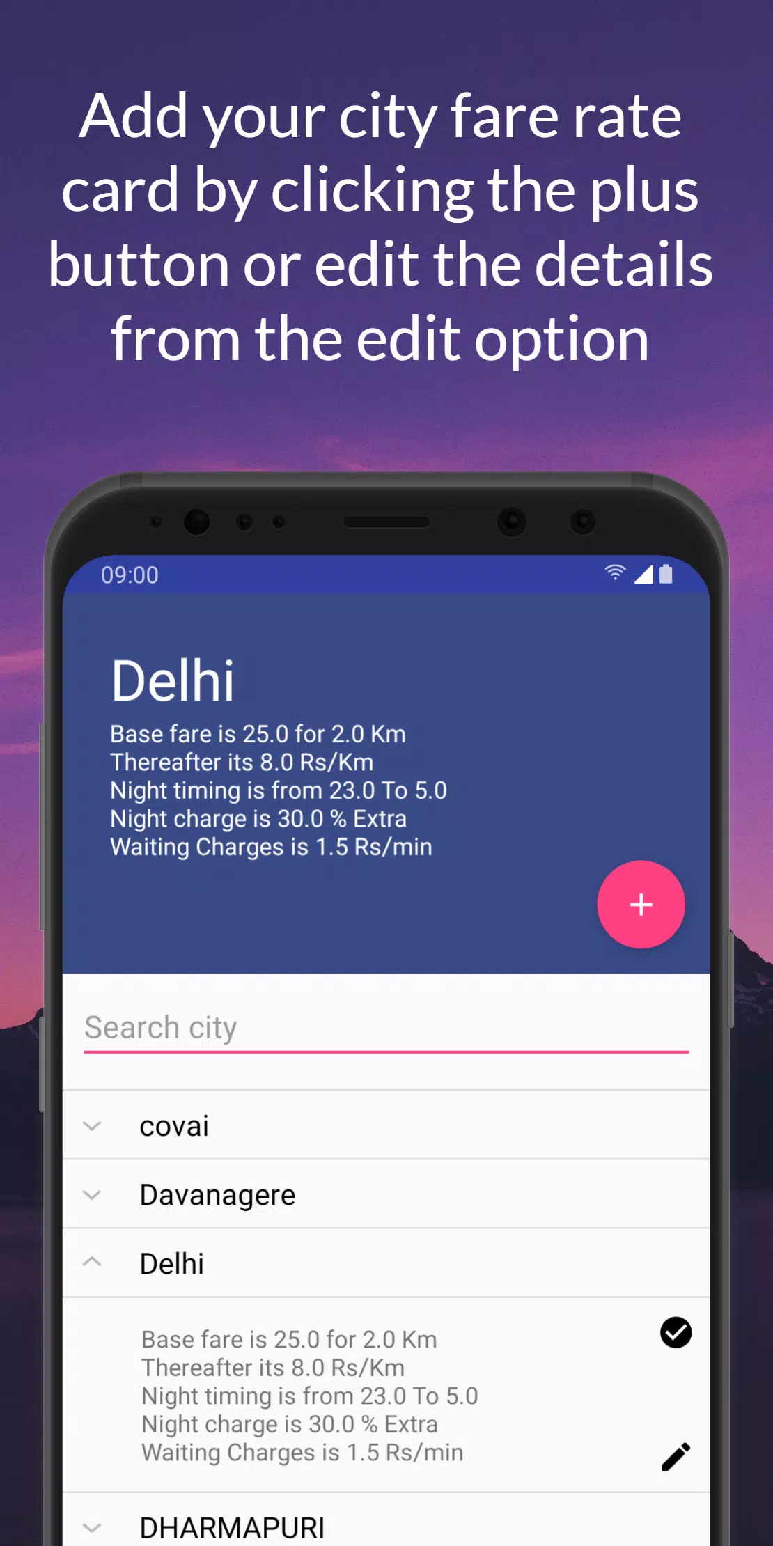Auto Rickshaw Fare Calculator Screenshots