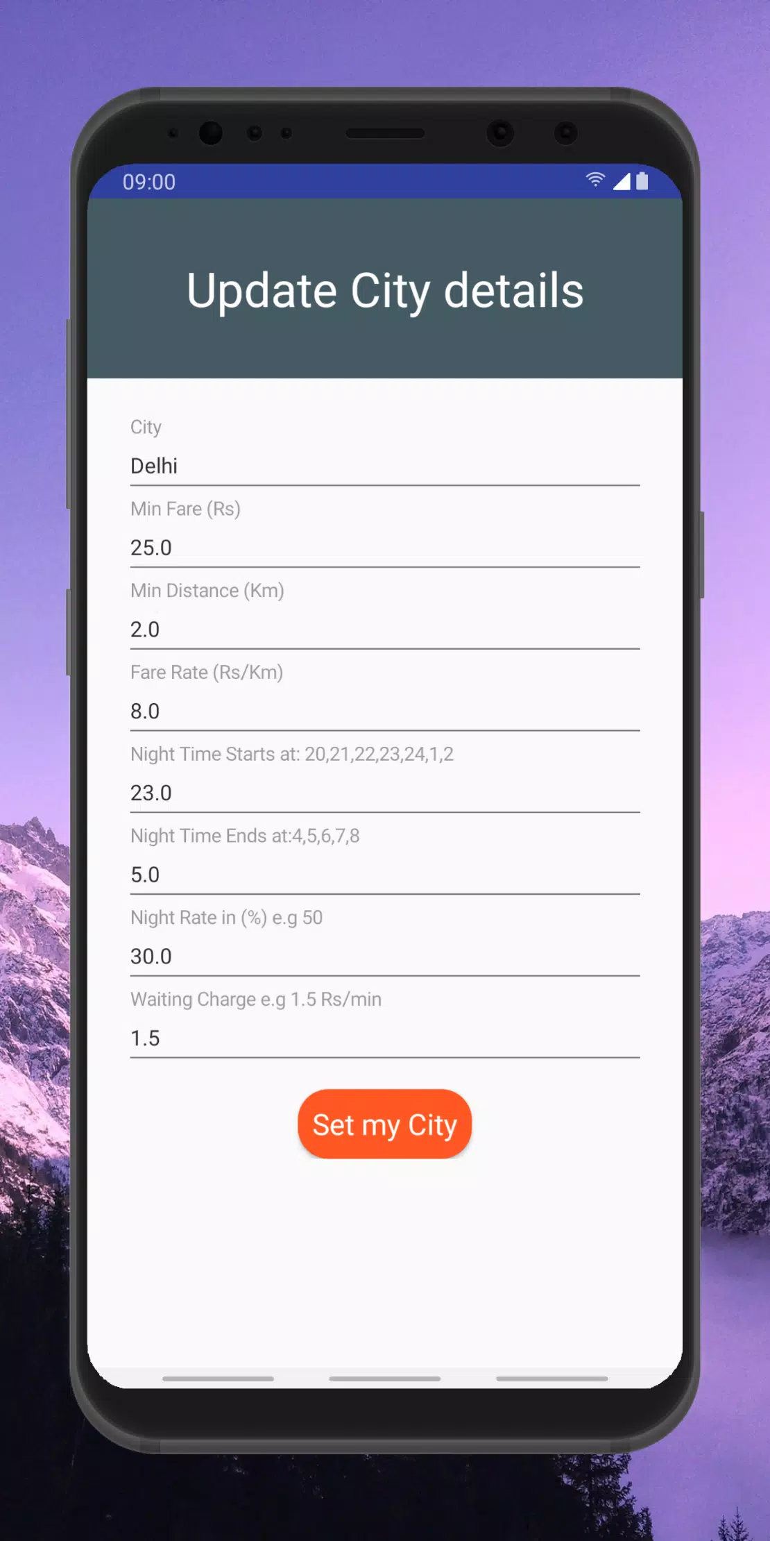 Auto Rickshaw Fare Calculator Screenshots