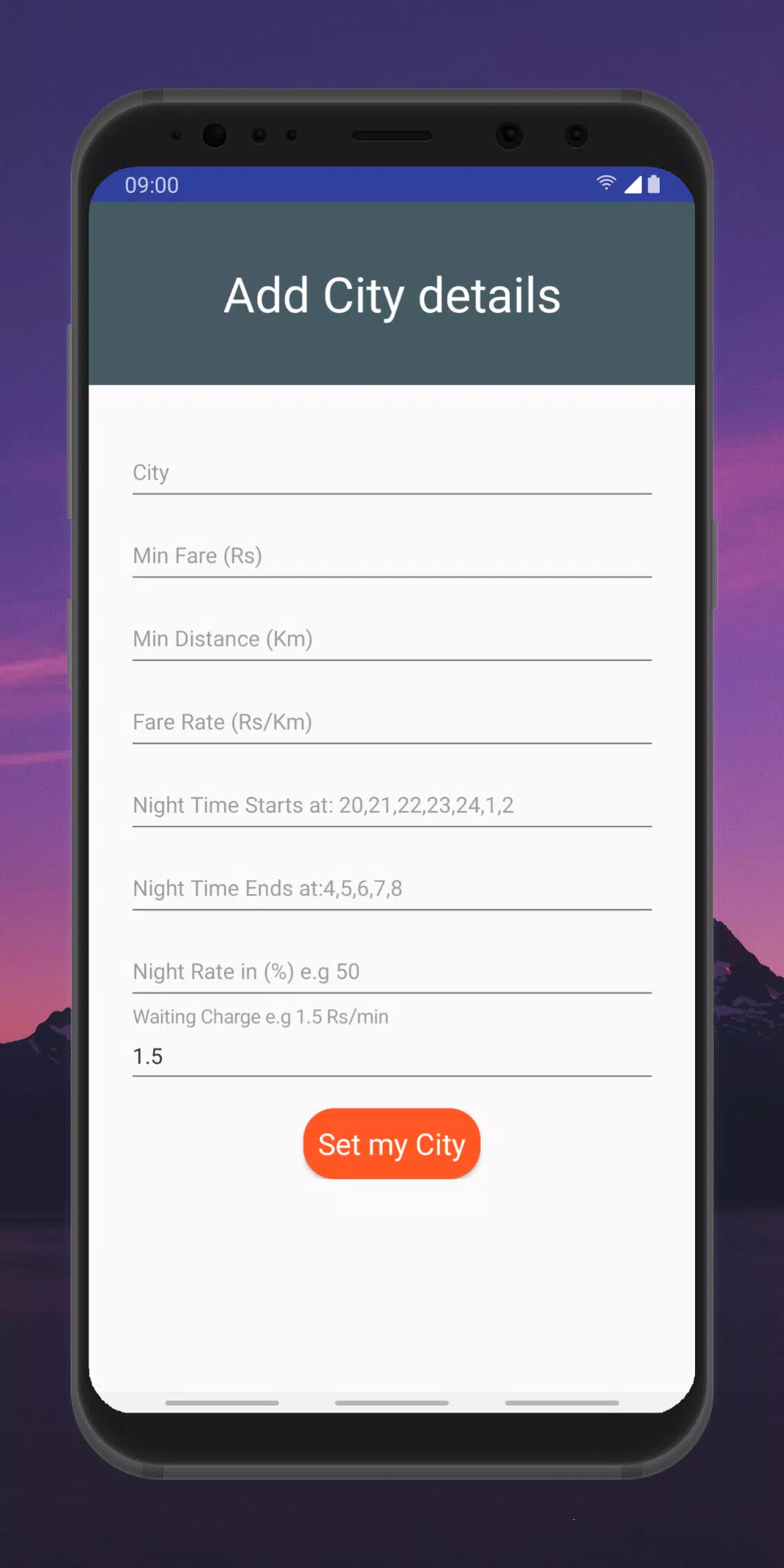 Auto Rickshaw Fare Calculator Screenshots