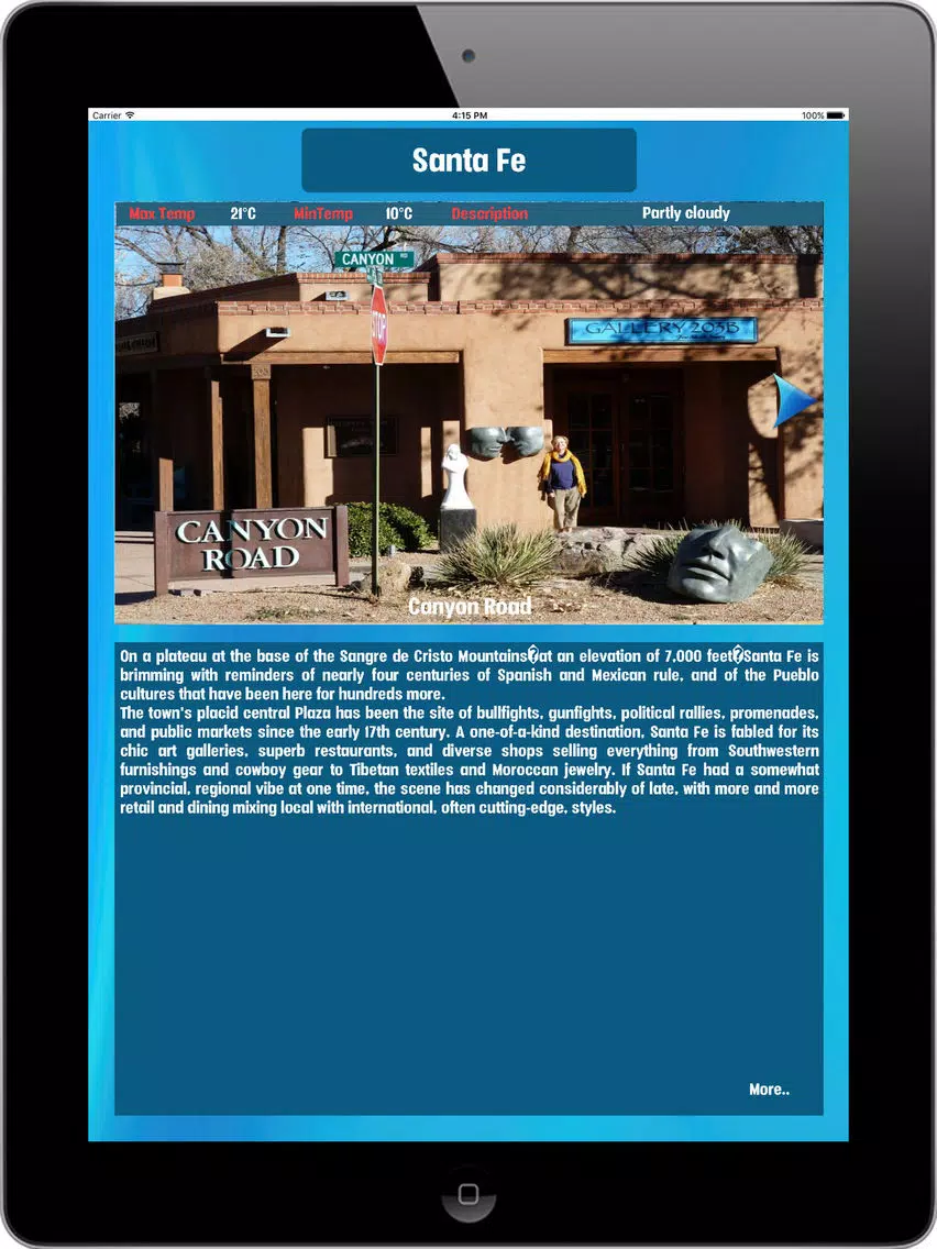 Santa Fe USA, Tourist Attractions around the City iPad Screenshots