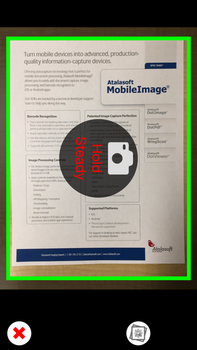 MobileImage Capture SDK Screenshots