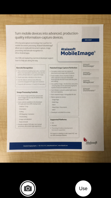 MobileImage Capture SDK Screenshots