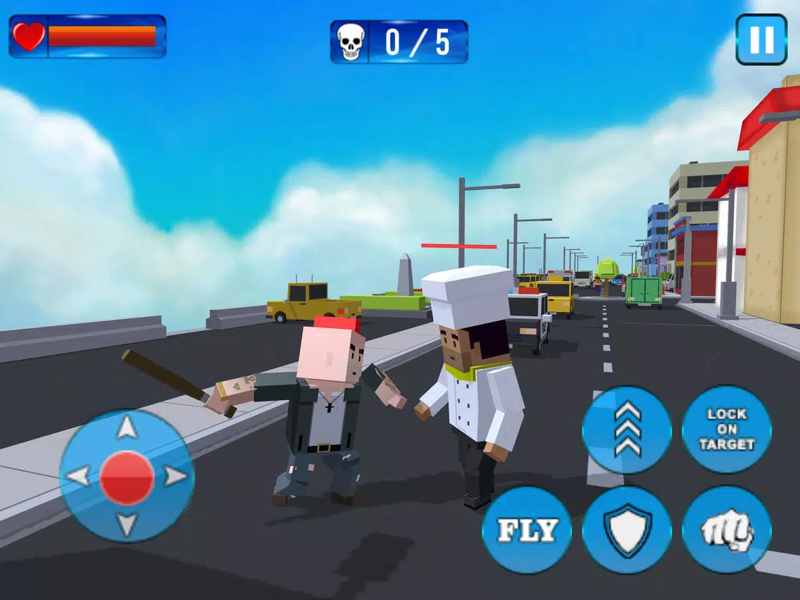 Capturas de tela do Blocky Gangster Crime War Sim iPad 