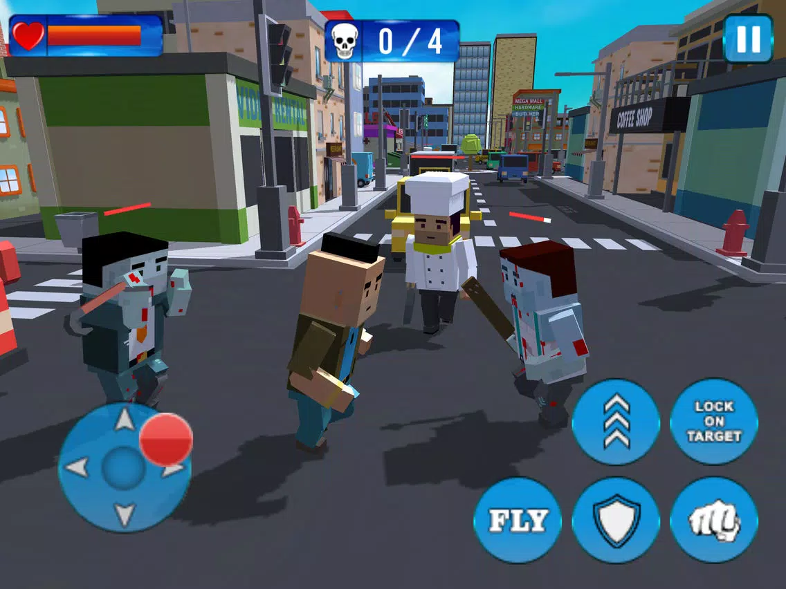Capturas de tela do Blocky Gangster Crime War Sim iPad 