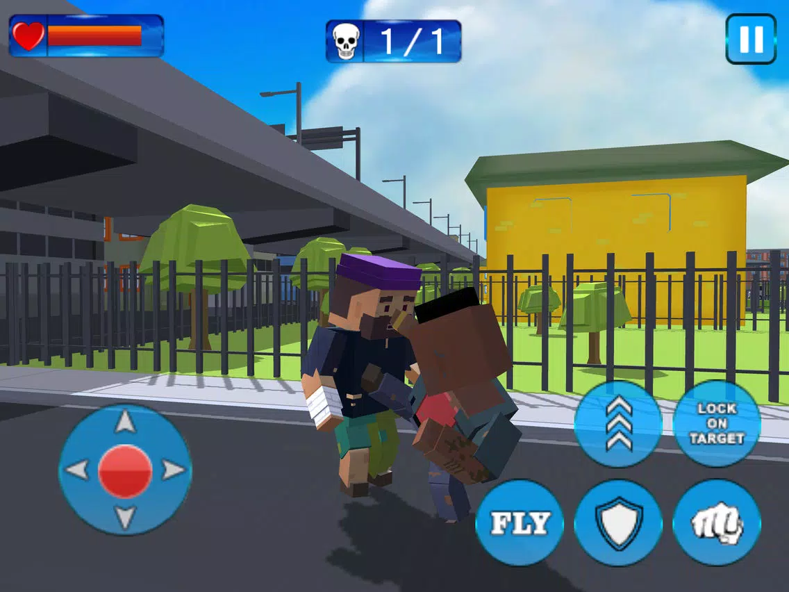 Capturas de tela do Blocky Gangster Crime War Sim iPad 