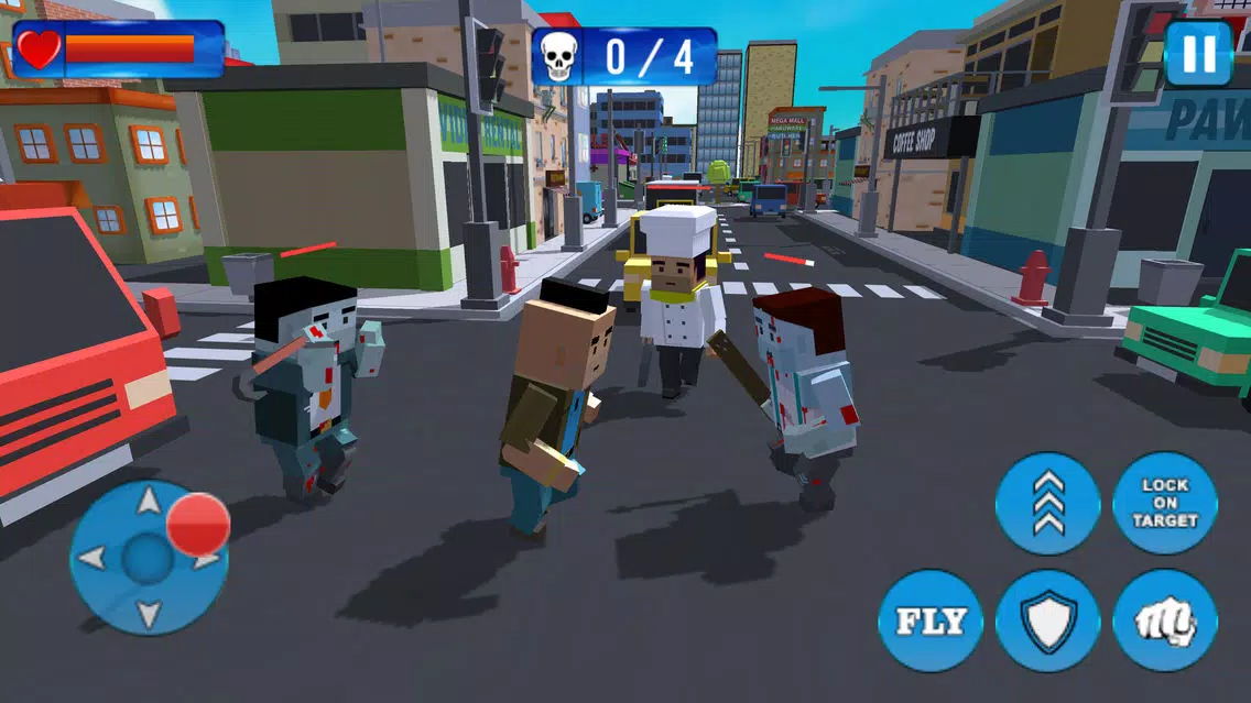 Capturas de tela do Blocky Gangster Crime War Sim