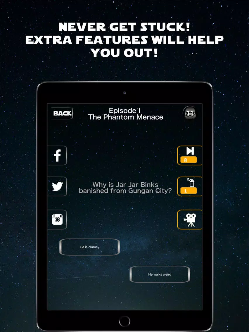 Trivia Wars - Quiz Game for the real Star Wars fan iPad Screenshots