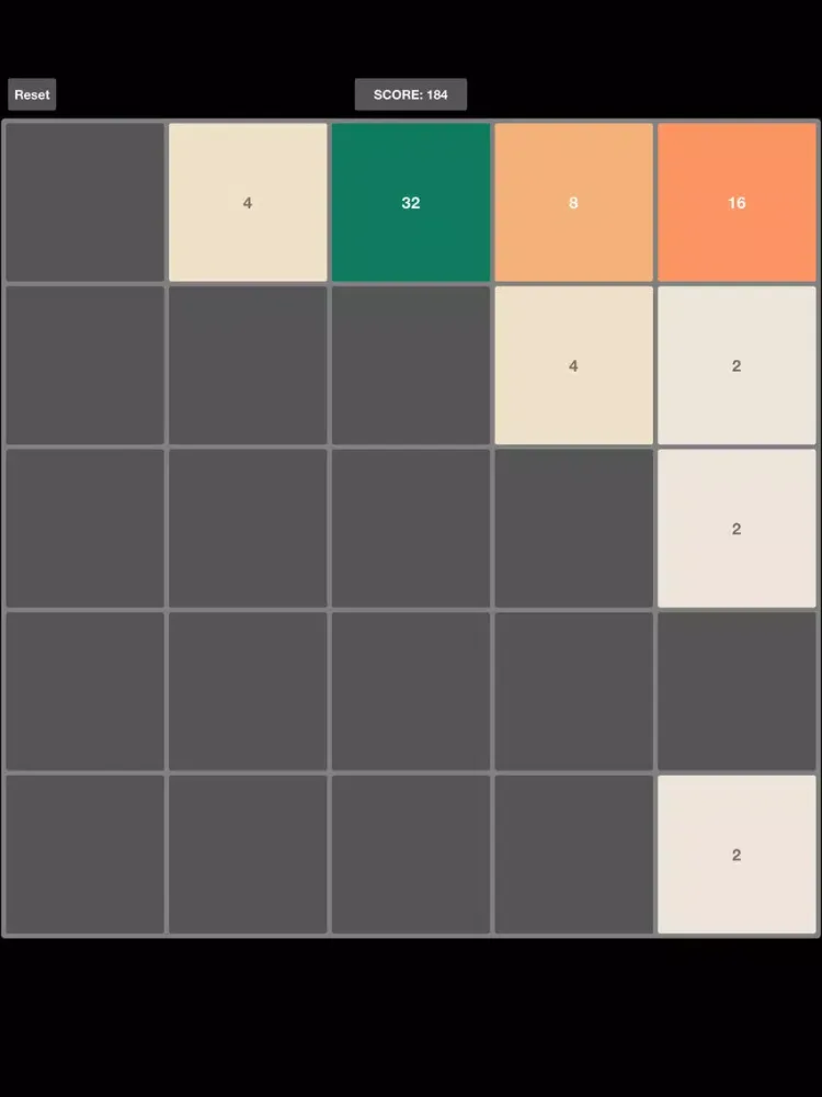 Скриншоты 2048 (Version 5x5) iPad 