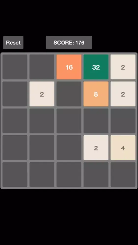 Скриншоты 2048 (Version 5x5)