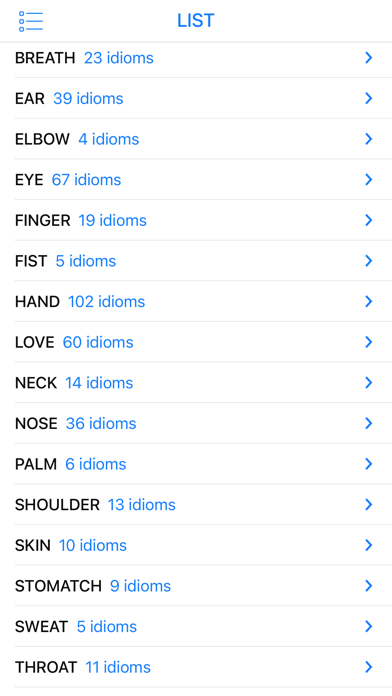Body & Love idioms Screenshots