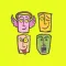 Abstract Face Stickers