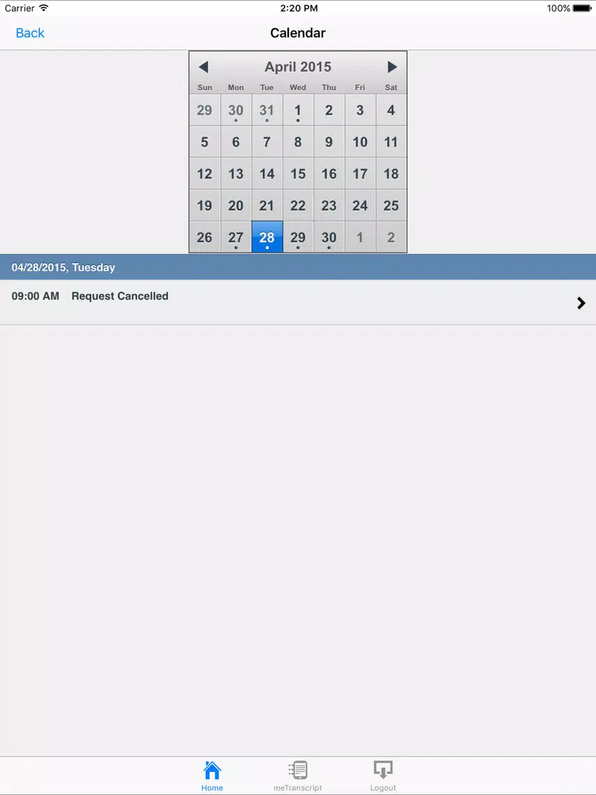 Kramm Court Reporting's 24/7 Calendar & Repository iPad Screenshots