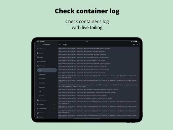 تصاویر Kubeterm - Kubernetes client iPad