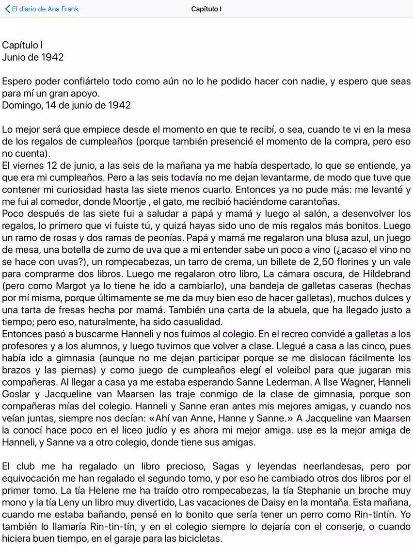 El diario de Ana Frank iPad Screenshots