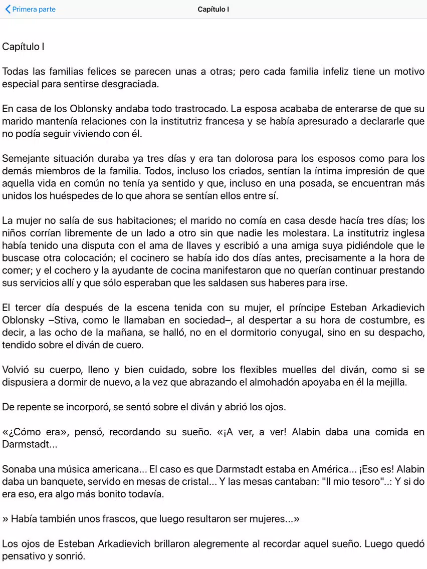 Ana Karenina en español iPad Screenshots