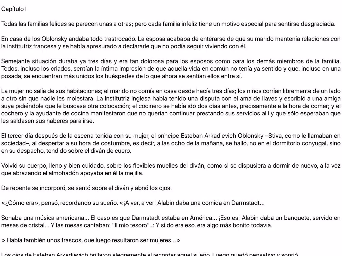 Ana Karenina en español iPad Screenshots