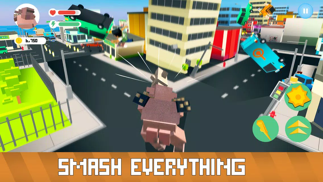 ภาพหน้าจอของ Blocky Monsters Smash Full