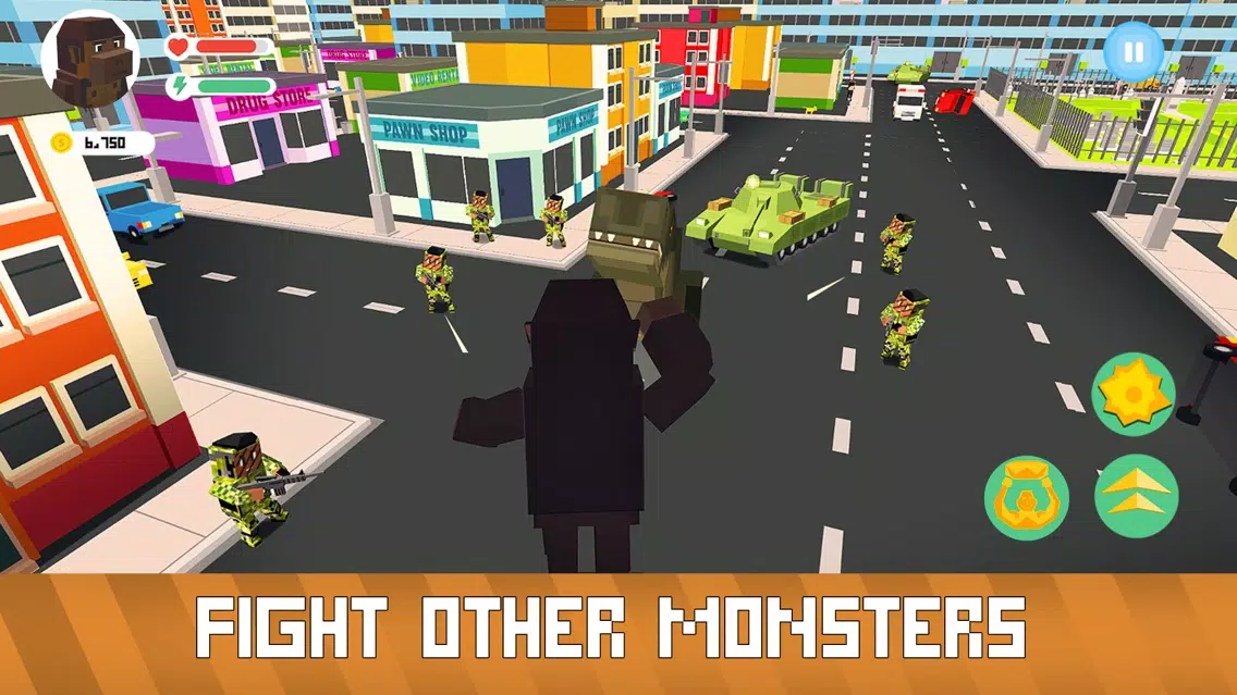 ภาพหน้าจอของ Blocky Monsters Smash Full