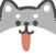 gray shiba inu sticker