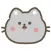 moving gray cat sticker