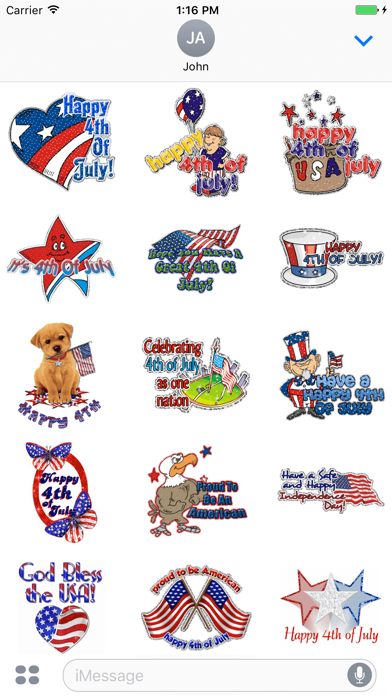 4th Of July GIF Stickers Screenshots