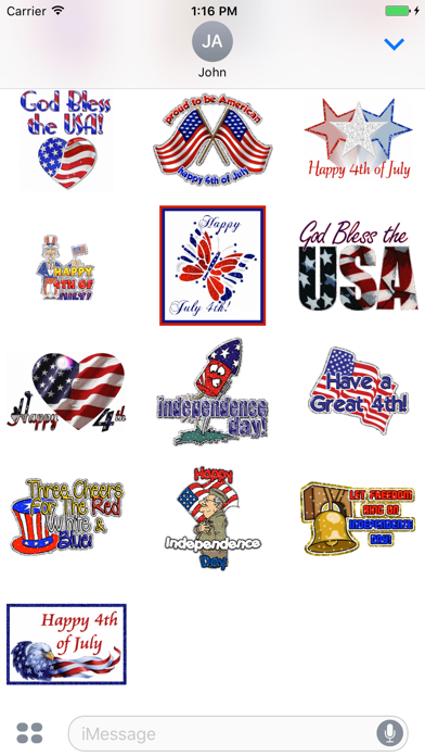 4th Of July GIF Stickers Screenshots