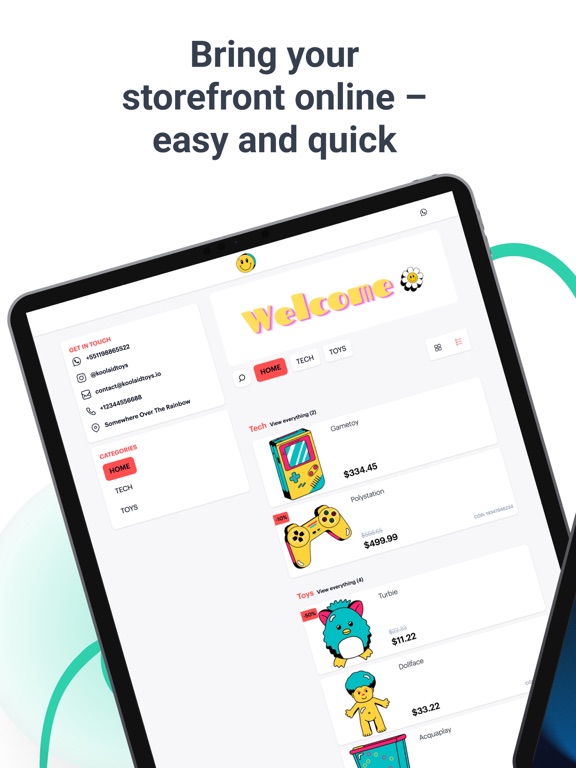 Tangkapan skrin Online Catalog and Store: Kyte iPad