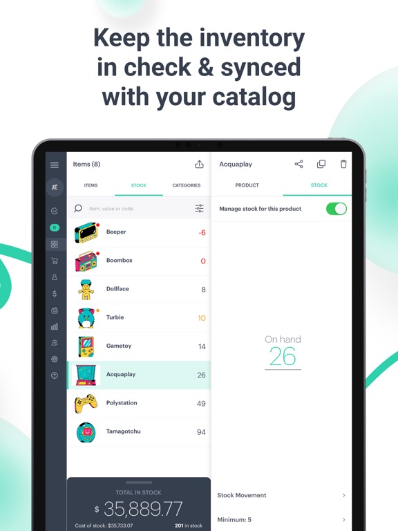 Tangkapan skrin Online Catalog and Store: Kyte iPad