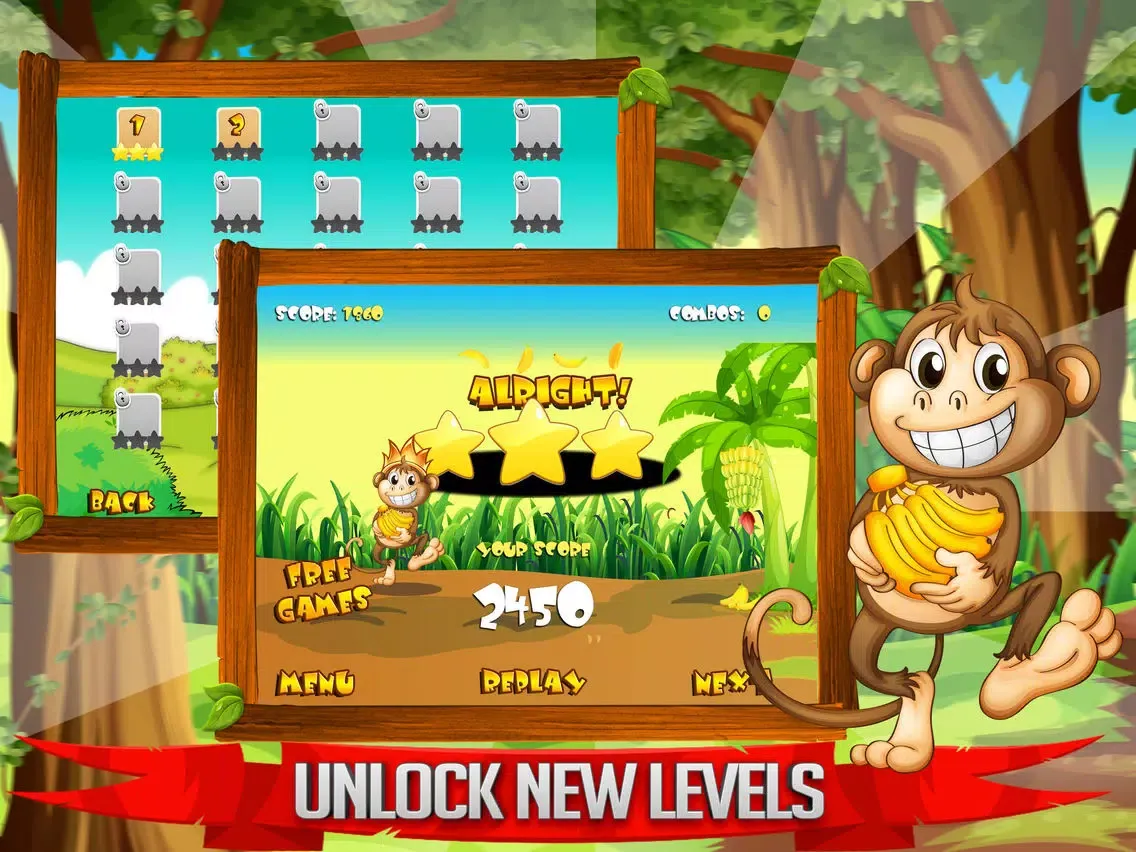 Zrzuty ekranu Monkey Thrill - Fun Kids Tap Game FREE! iPad 