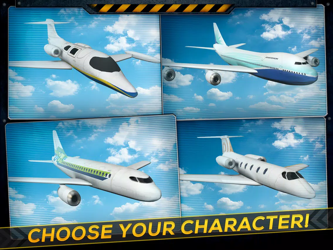 3D Infinite Airplane Flight - Free Plane Racing Simulation Game iPad 应用截图