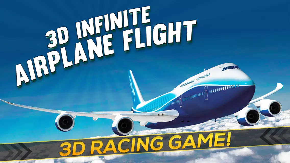 3D Infinite Airplane Flight - Free Plane Racing Simulation Game应用截图