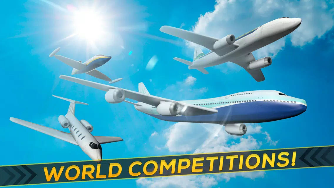 3D Infinite Airplane Flight - Free Plane Racing Simulation Game应用截图