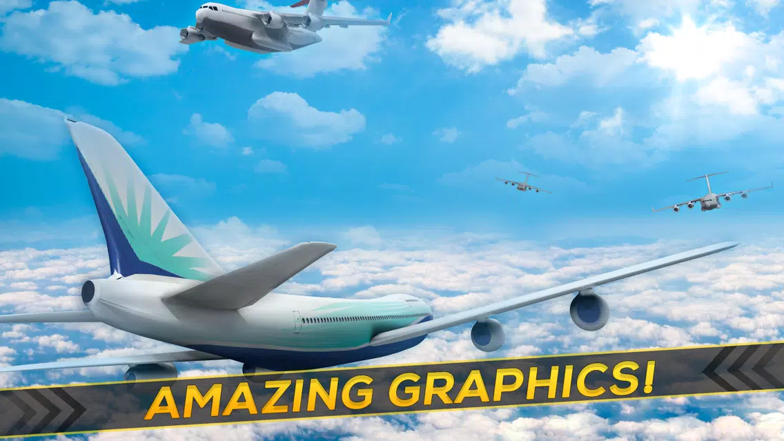 3D Infinite Airplane Flight - Free Plane Racing Simulation Game应用截图