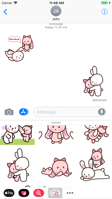 Pink and White Rabbit Animated Screenshots