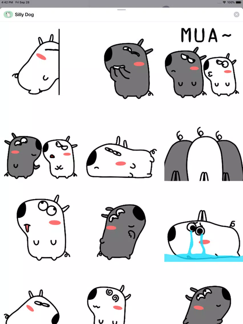 Скриншоты Silly Dog Animated Stickers iPad