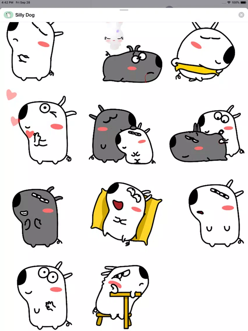 Скриншоты Silly Dog Animated Stickers iPad