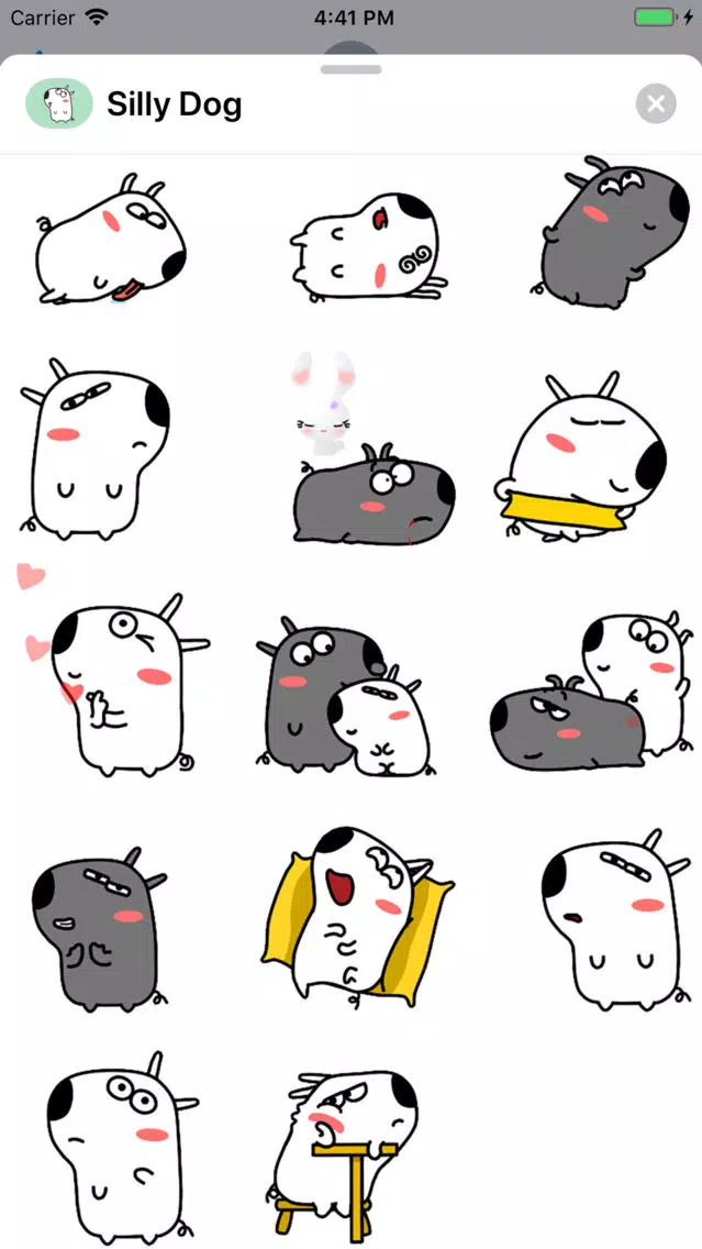 Скриншоты Silly Dog Animated Stickers