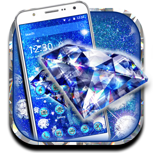 Glitter Blue Diamond 2D Theme Glitter Blue Diamond 2D Theme