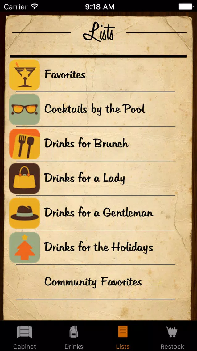Liquor Cabinet - Cocktails & Drinks Screenshots
