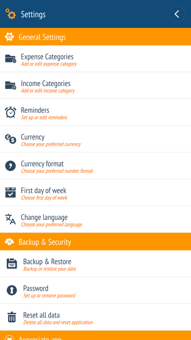 Expense manager -Money tracker Screenshots