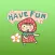 Myrtle The Girl Loves Strawberry English Stickers