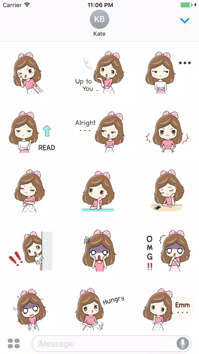 Ulrica The Sweet Girl English Stickers應用截圖