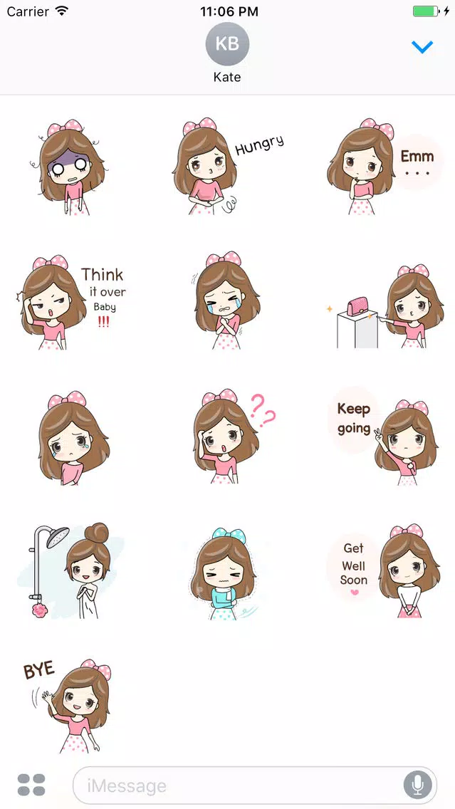 Ulrica The Sweet Girl English Stickers應用截圖