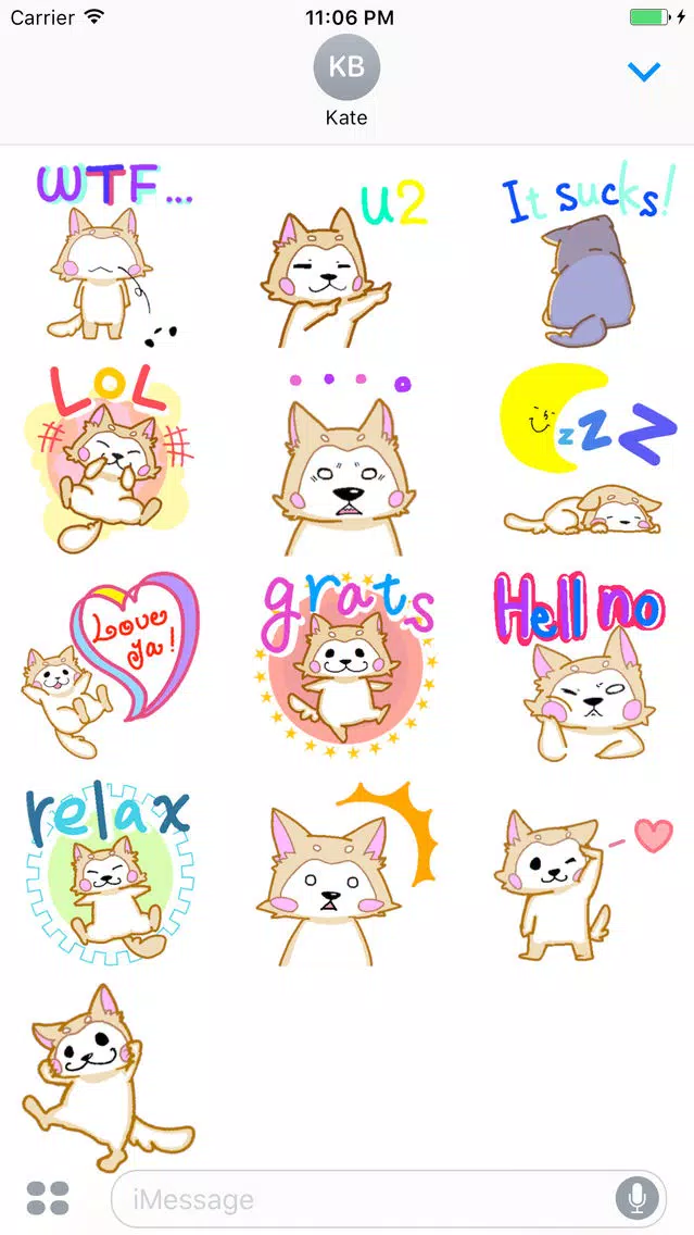 Zrzuty ekranu Yogi the naughty dog stickers
