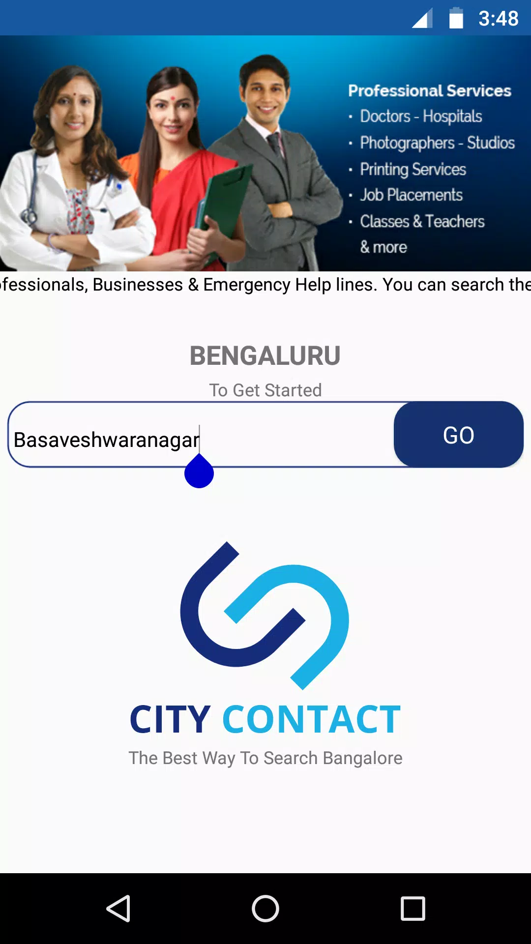 City Contact Screenshots