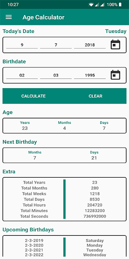 Age Calculator by Date of Birt Screenshots